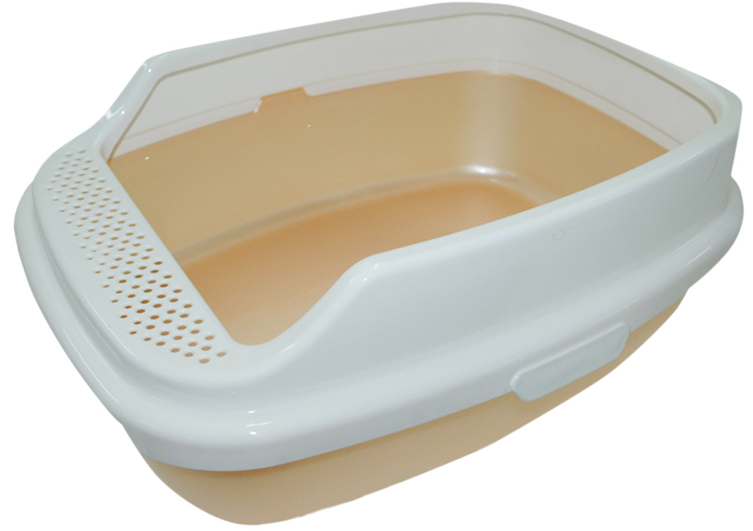 

Homecat De Luxe лоток для кошек с бортиком бежевый перламутр 53 х 39 х 23 см (1 шт)