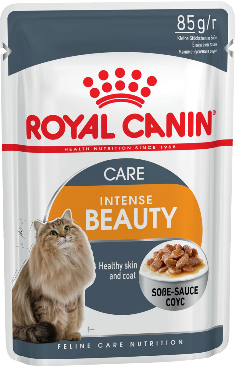 

Royal Canin Intense Beauty для взрослых кошек при аллергии в соусе (85 гр)