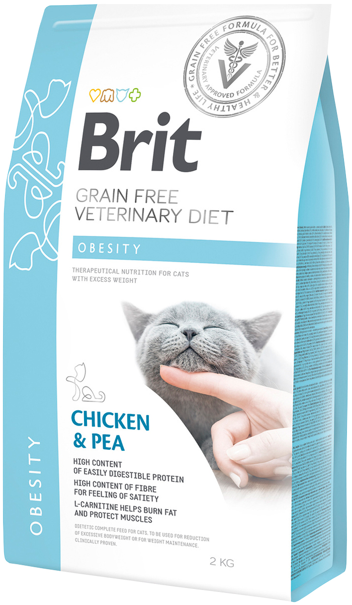 

Brit Veterinary Diet Cat Grain Free Obesity для взрослых кошек при ожирении (2 кг)