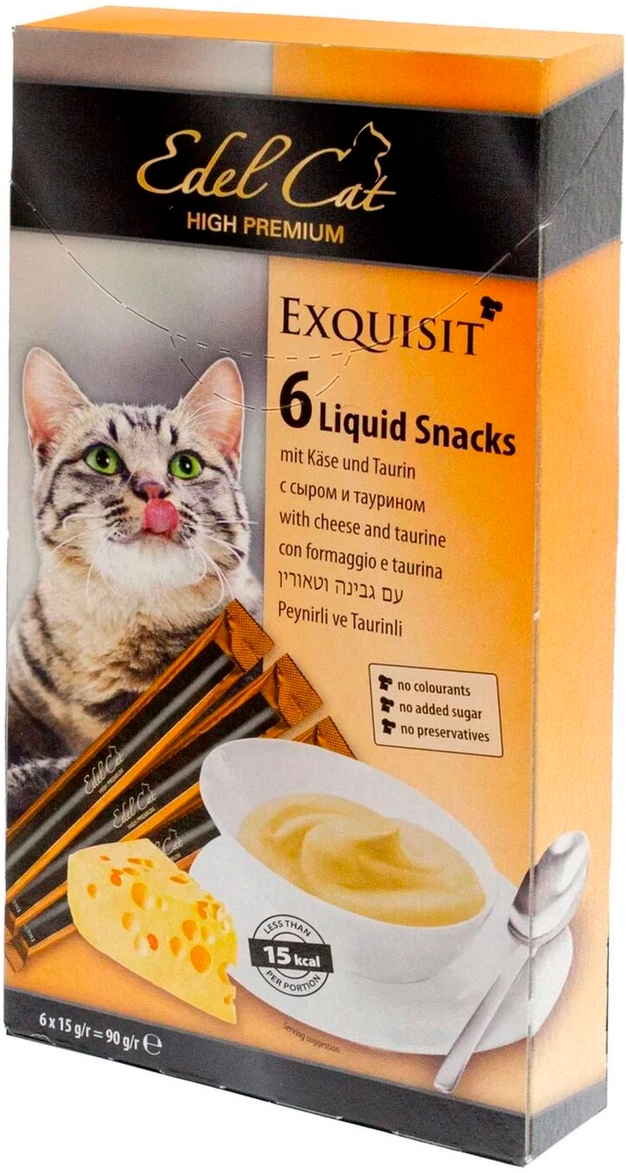 

Лакомство Edel Cat для кошек крем-суп для зрения и здоровья сердца с сыром и таурином (6 шт)