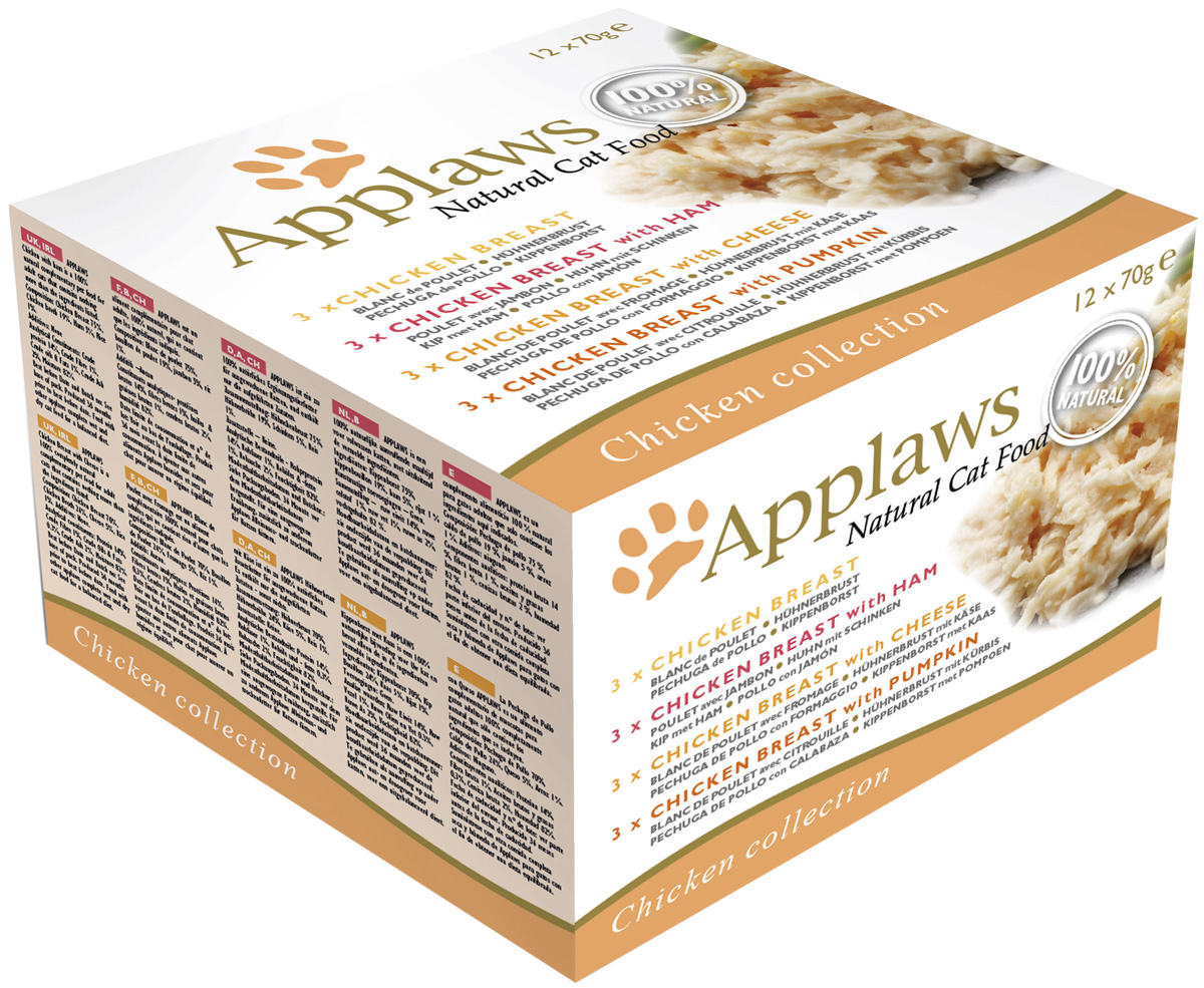 

Applaws набор банок для взрослых кошек с курицей 12 шт х 70 гр (1 шт)