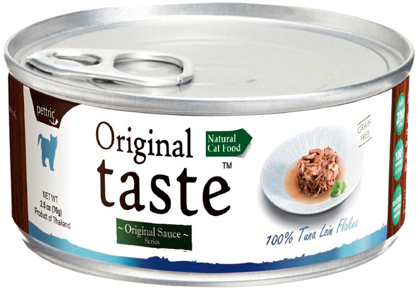 

Pettric Original Taste Adult Cat Grain Free Tuna беззерновые для взрослых кошек с тунцом в соусе (70 гр х 24 шт)