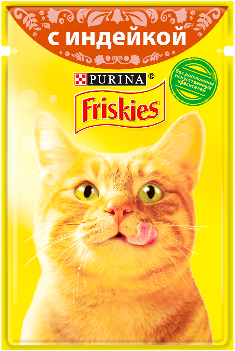 

Friskies для взрослых кошек c индейкой в подливе (85 гр х 24 шт)