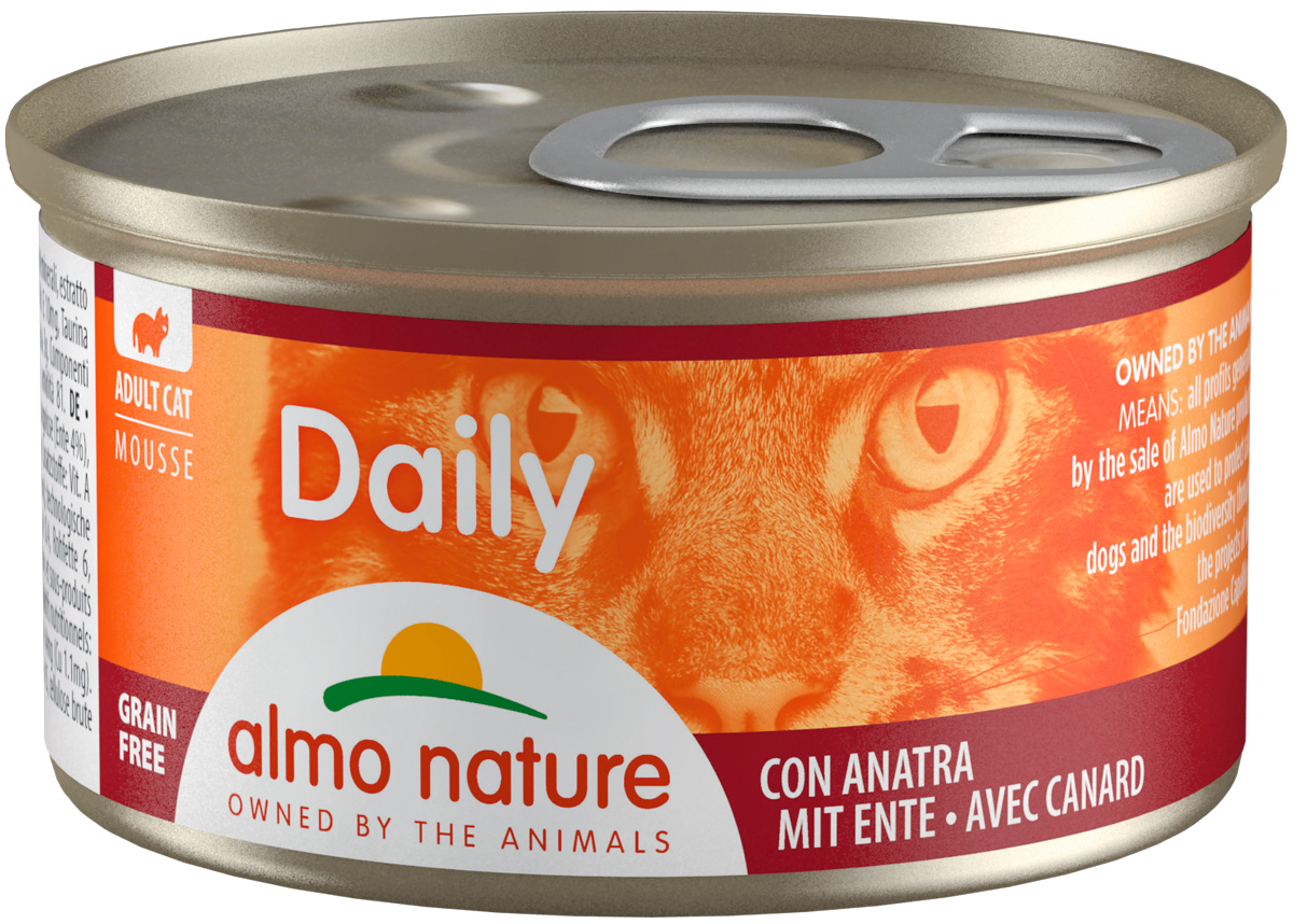 

Almo Nature Cat Daily Menu беззерновые для взрослых кошек нежный мусс с уткой (85 гр х 24 шт)