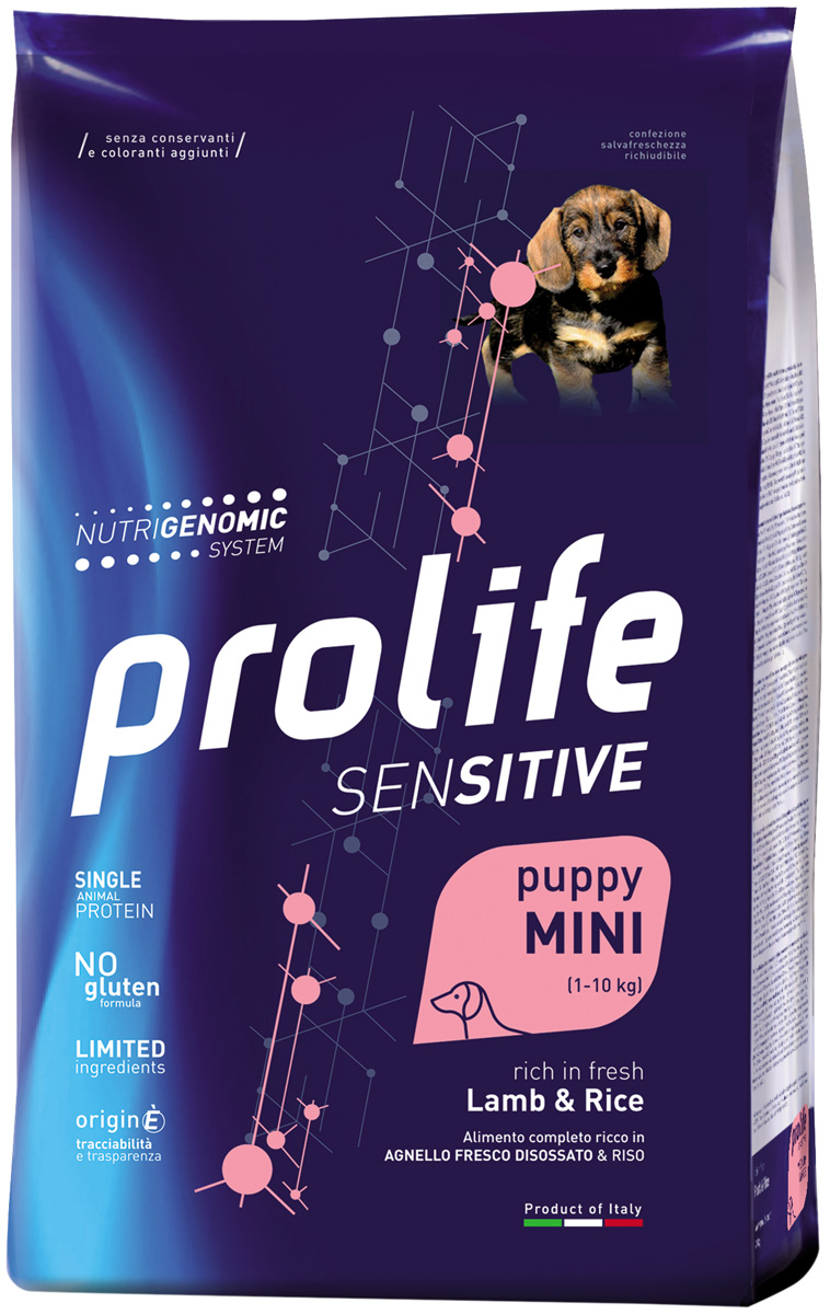 

Prolife Sensitive Puppy Mini Lamb & Rice для щенков маленьких пород с чувствительным пищеварением с ягненком и рисом (2 кг)