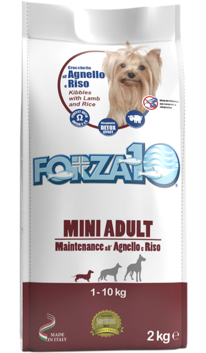 

Forza10 Dog Maintenance Adult Small/medium для взрослых собак маленьких и средних пород с ягненком и рисом (2 кг)