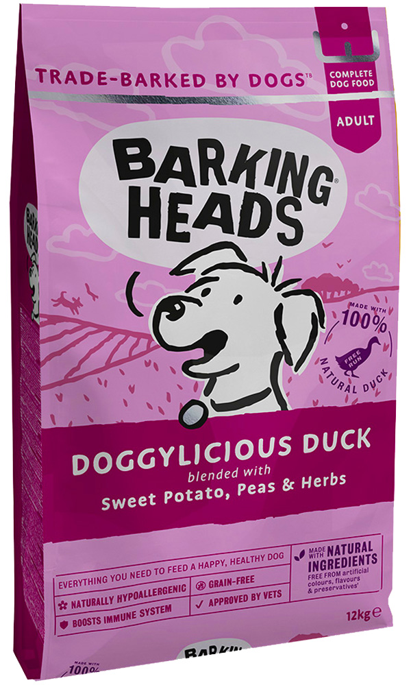 

Barking Heads Восхитительная утка беззерновой для взрослых собак всех пород с уткой и бататом (2 кг)
