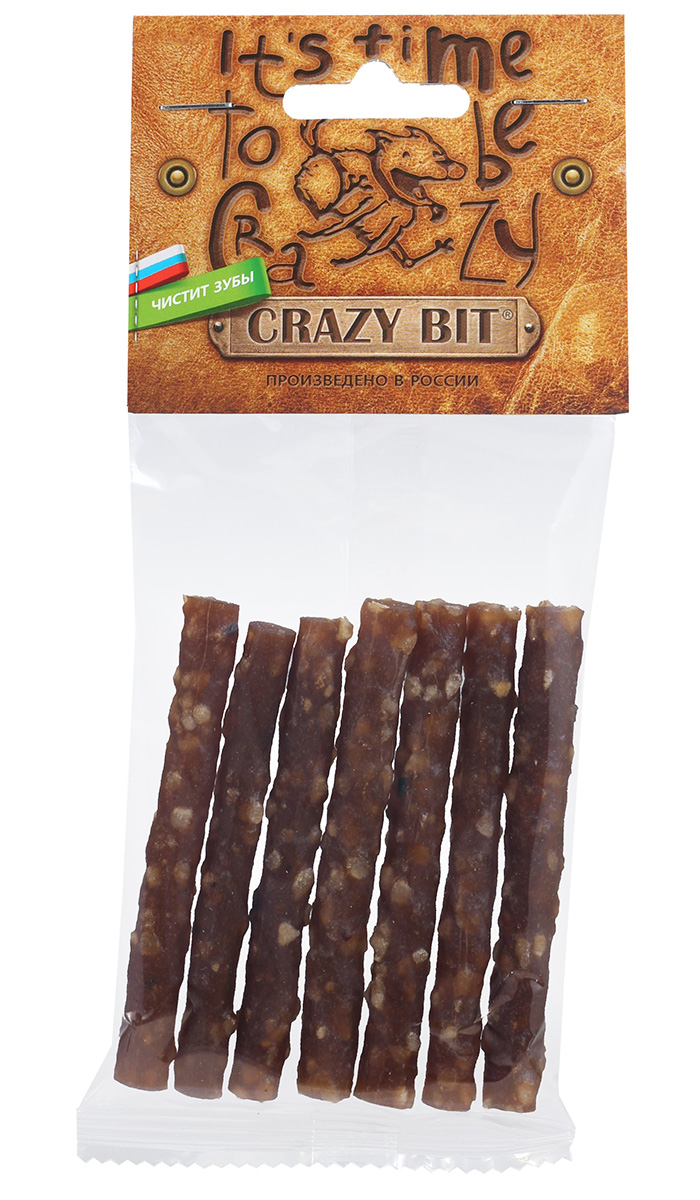 

Лакомство Tit Bit Crazy Bit для собак маленьких пород мясная соломка с ягненком (50 гр)