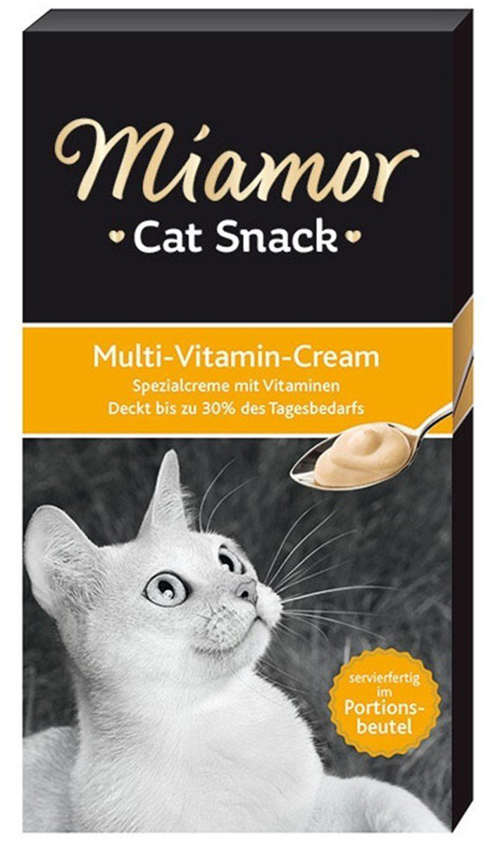 

Лакомство Miamor Cat Snack Cream Multi-vitamin для кошек кремовое с мультивитаминами 6 шт х 15 гр (90 гр)