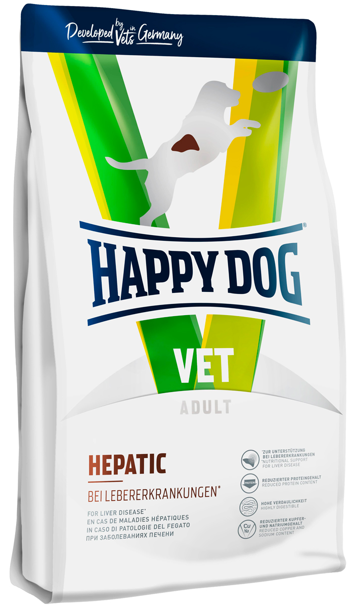 

Happy Dog Vet Hepatic для взрослых собак при заболеваниях печени (4 кг)