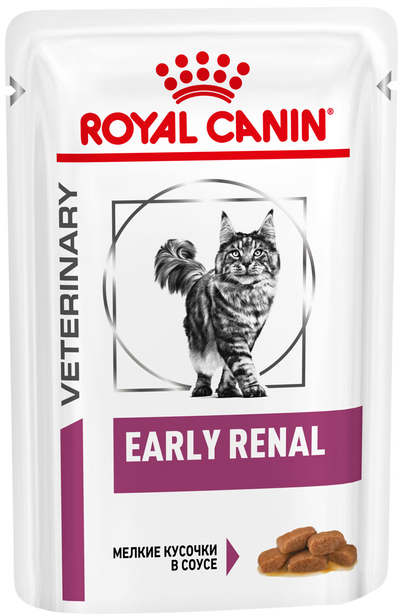 

Royal Canin Early Renal Feline для взрослых кошек при хронической почечной недостаточности в ранней стадии в соусе 85 гр (85 гр)