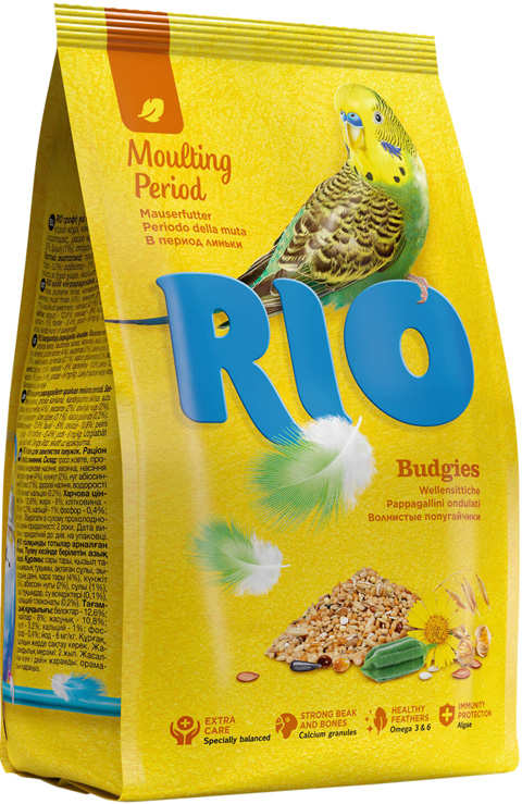 

Rio Budgies корм для волнистых попугаев в период линьки (500 гр)