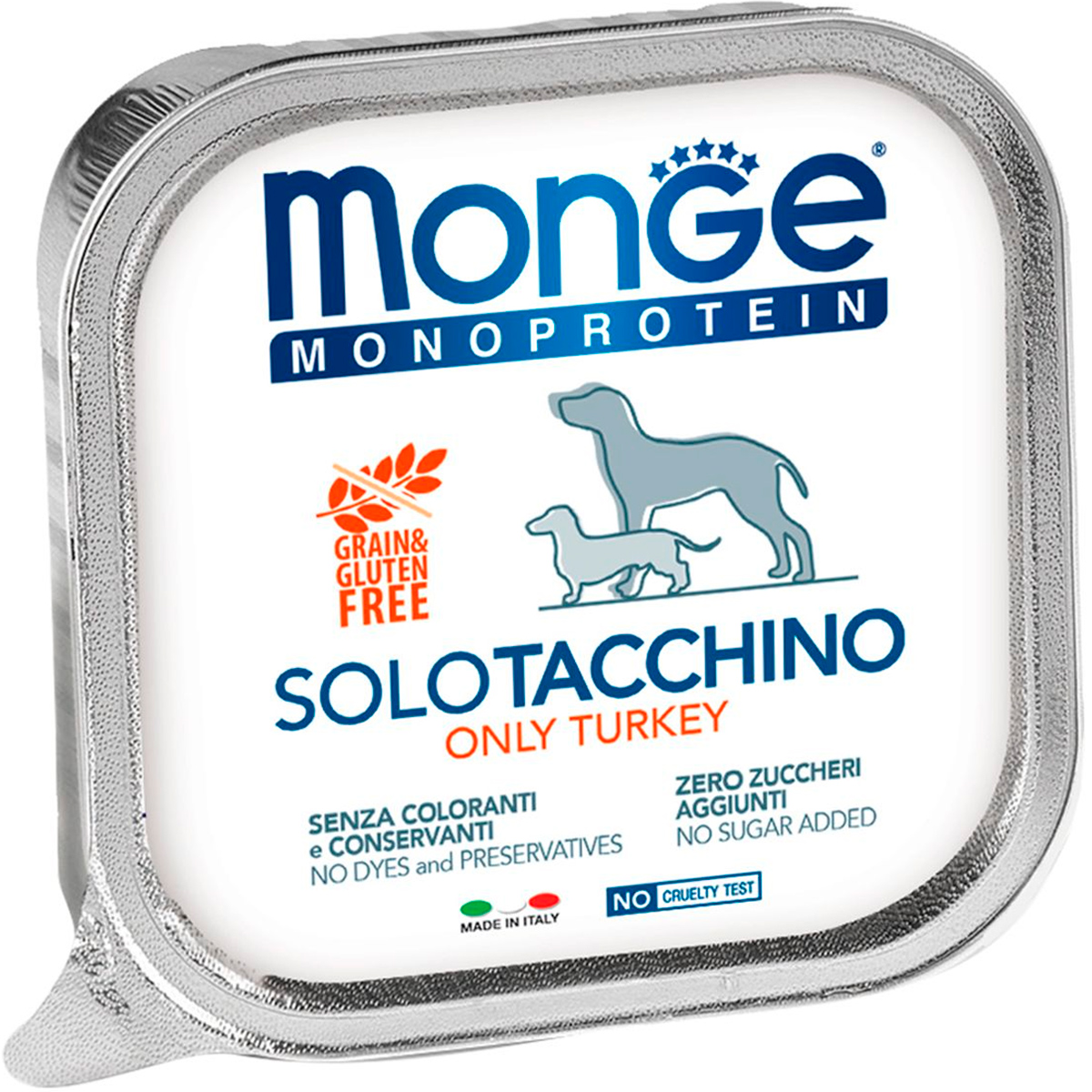 

Monge Monoprotein Solo Dog монобелковые для взрослых собак паштет с индейкой 70014144bs (150 гр х 24 шт)