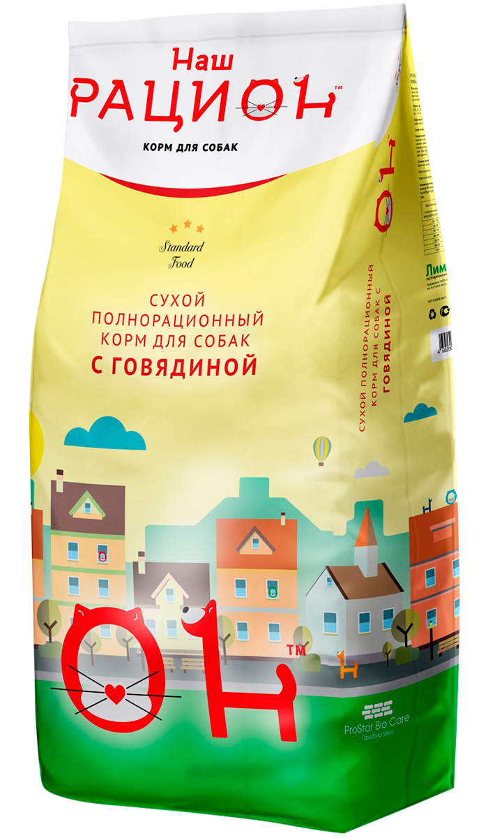 

наш рацион для взрослых собак всех пород с говядиной (15 + 15 кг)