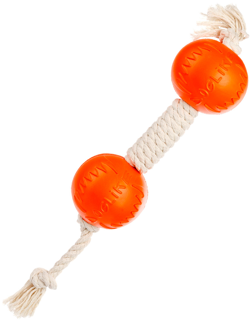 

Гантель для собак Doglike Dental Knot канатная белая средняя (1 шт)