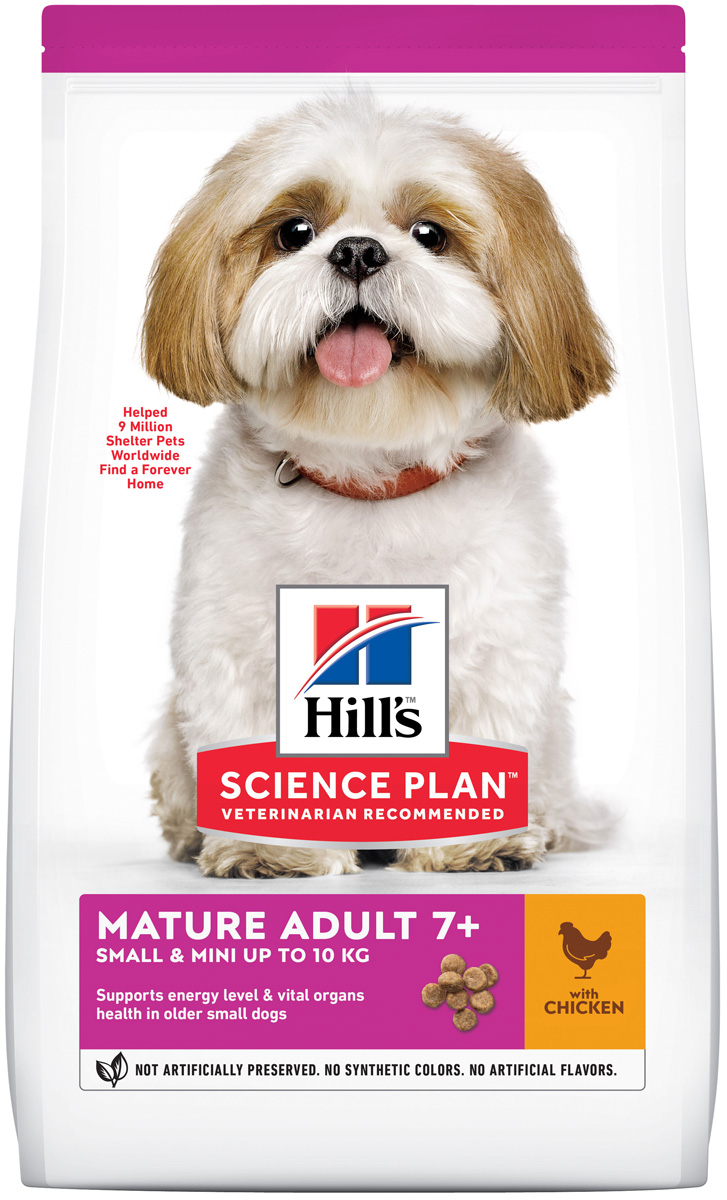 

Hill’s Science Plan Mature Adult 7+ Small & Mini для пожилых собак маленьких пород старше 7 лет с курицей (1,5 кг)