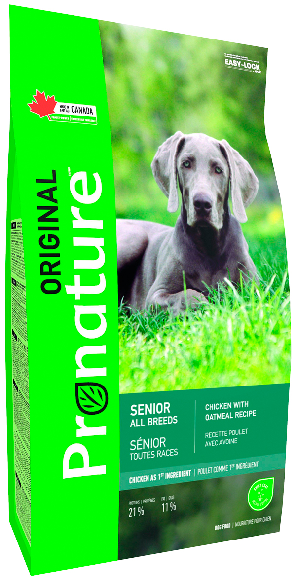 

Pronature Original Dog Senior для пожилых собак всех пород с курицей и овсом (11,3 кг)