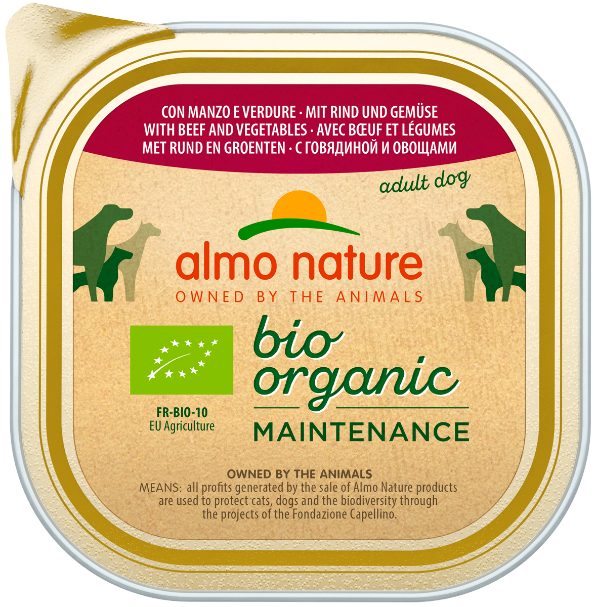 

Almo Nature Dog Daily Menu Bio Organic для взрослых собак паштет с говядиной и овощами (300 гр х 9 шт)