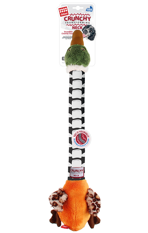 

Игрушка для собак GiGwi Crunchy Neck Утка с пищалкой и хрустящей шеей 54 см (1 шт)