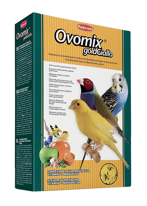 

Padovan Ovomix Gold Giallo дополнительный корм для выкармливания птенцов и при линьке декоративных птиц (1 кг)