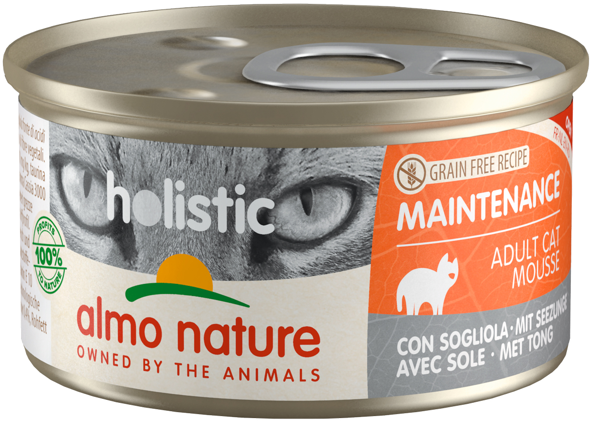 

Almo Nature Cat Holistic Maintenance беззерновые для взрослых кошек мусс с камбалой (85 гр х 24 шт)
