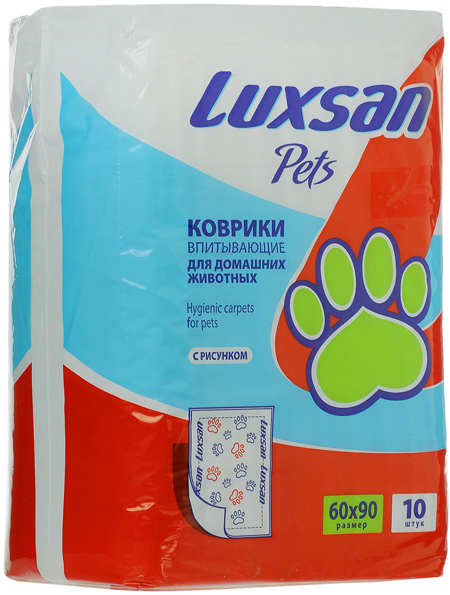 

Пеленки впитывающие для собак c рисунком Luxsan Premium 60 х 90 см 10 шт (1 шт)