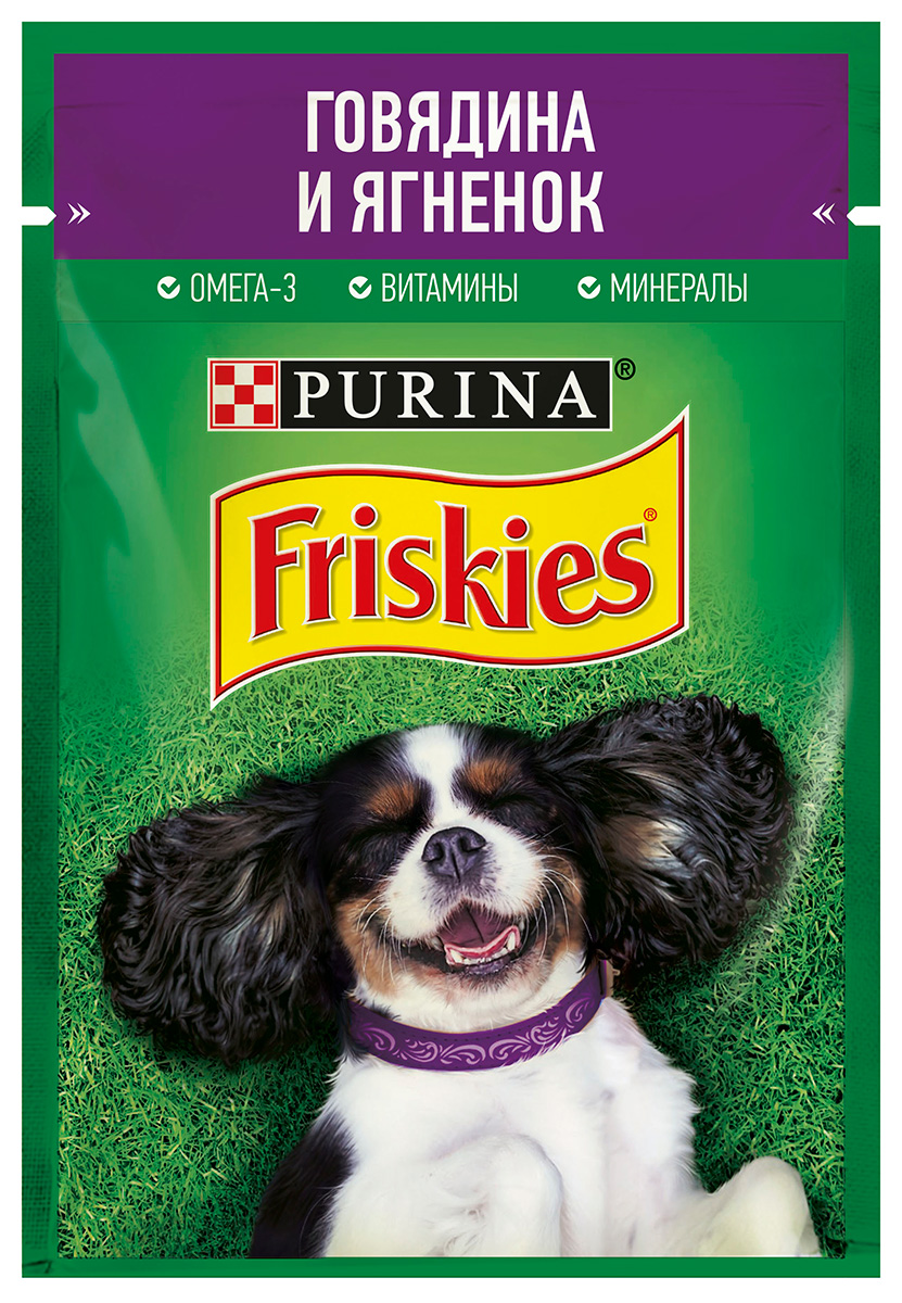 

Friskies для взрослых собак c говядиной и ягненком в подливе (85 гр х 24 шт)