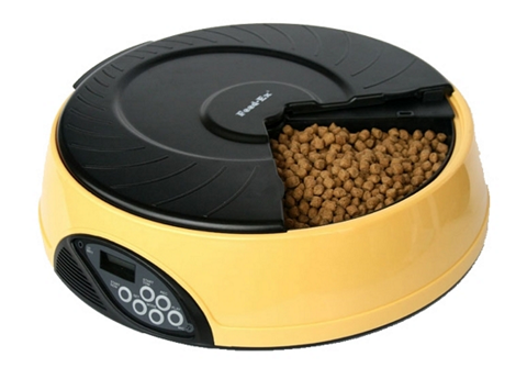 

Автоматическая кормушка для кошек и собак на 4 кормления с ЖК-дисплеем Feed-Ex, желтая (1 шт)