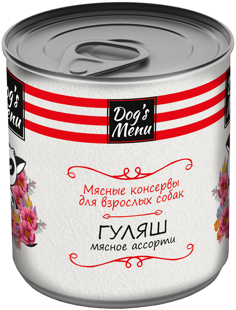 

Dog’s Menu для взрослых собак гуляш мясное ассорти (340 гр х 12 шт)