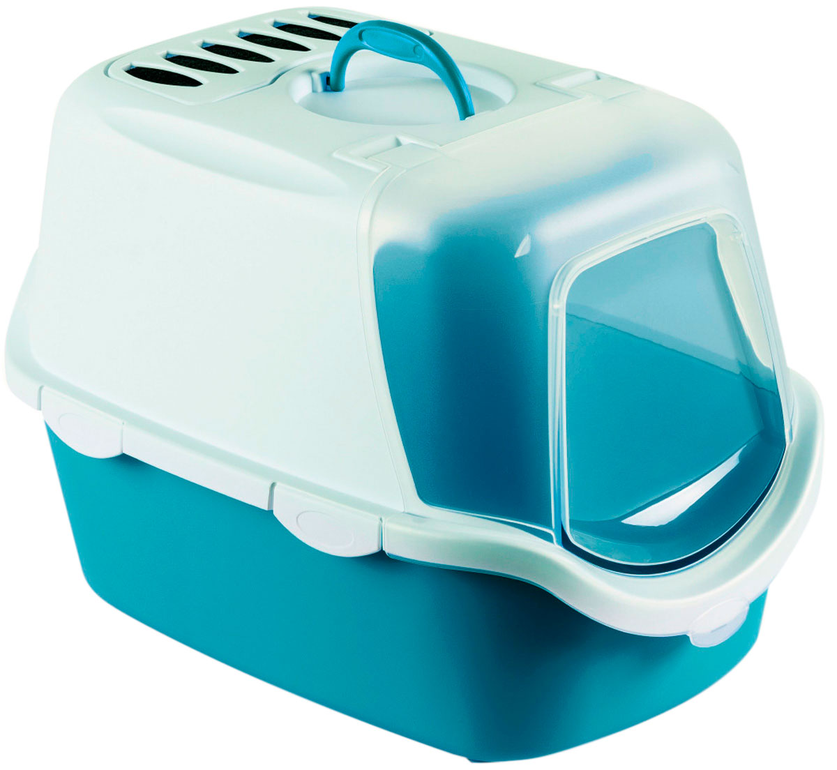 

Stefanplast Cathy Easy Clean туалет домик для кошек с угольным фильтром синий 56 х 40 х 40 см (1 шт)