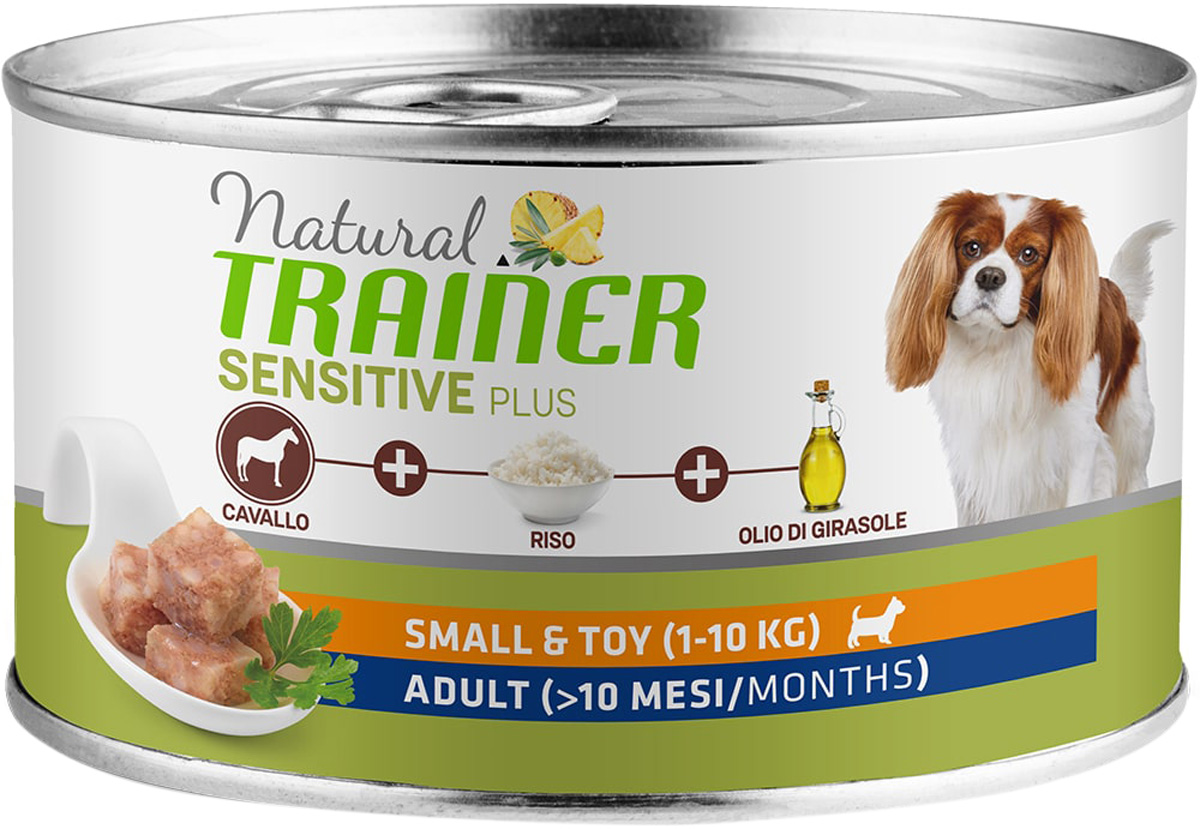 

Trainer Natural Sensitive Plus Small & Toy Adult Horse & Rice для взрослых собак маленьких пород с кониной и рисом (150 гр)