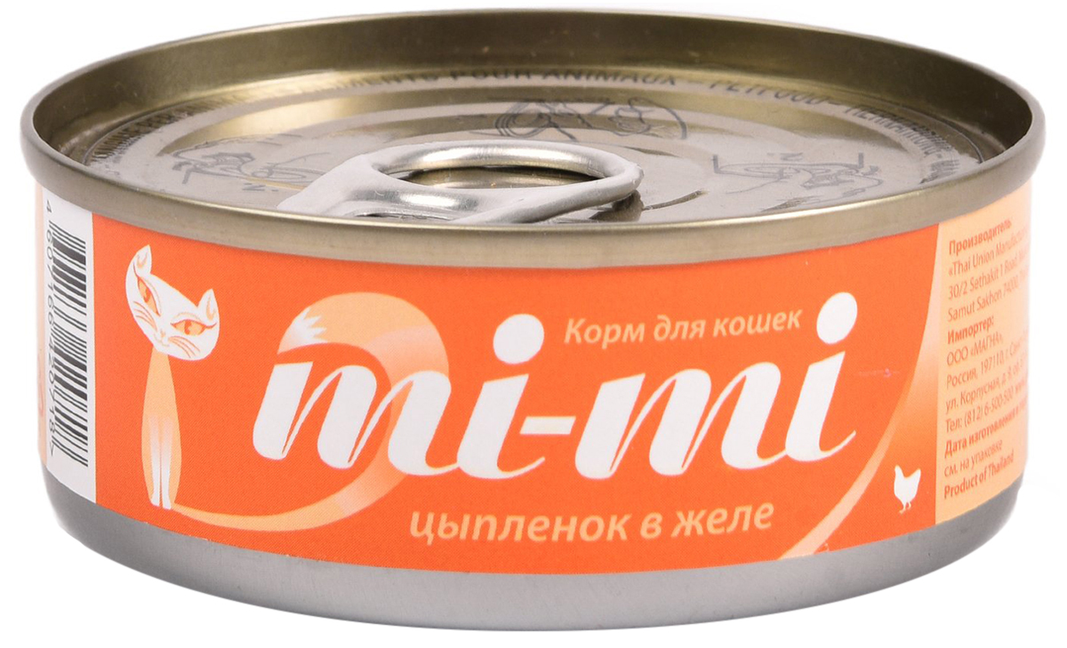 

Mi-mi для кошек и котят с цыпленком в желе (80 гр)