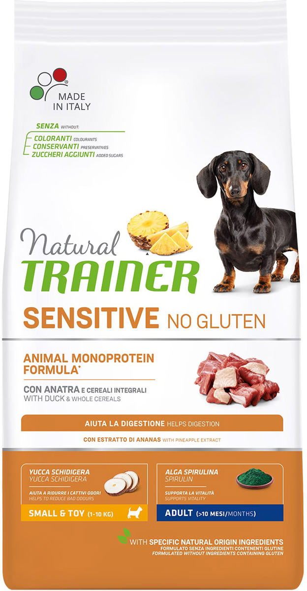 

Trainer Natural Sensitive No Gluten Small & Toy Adult Duck безглютеновый для взрослых собак маленьких пород с уткой (7 кг)