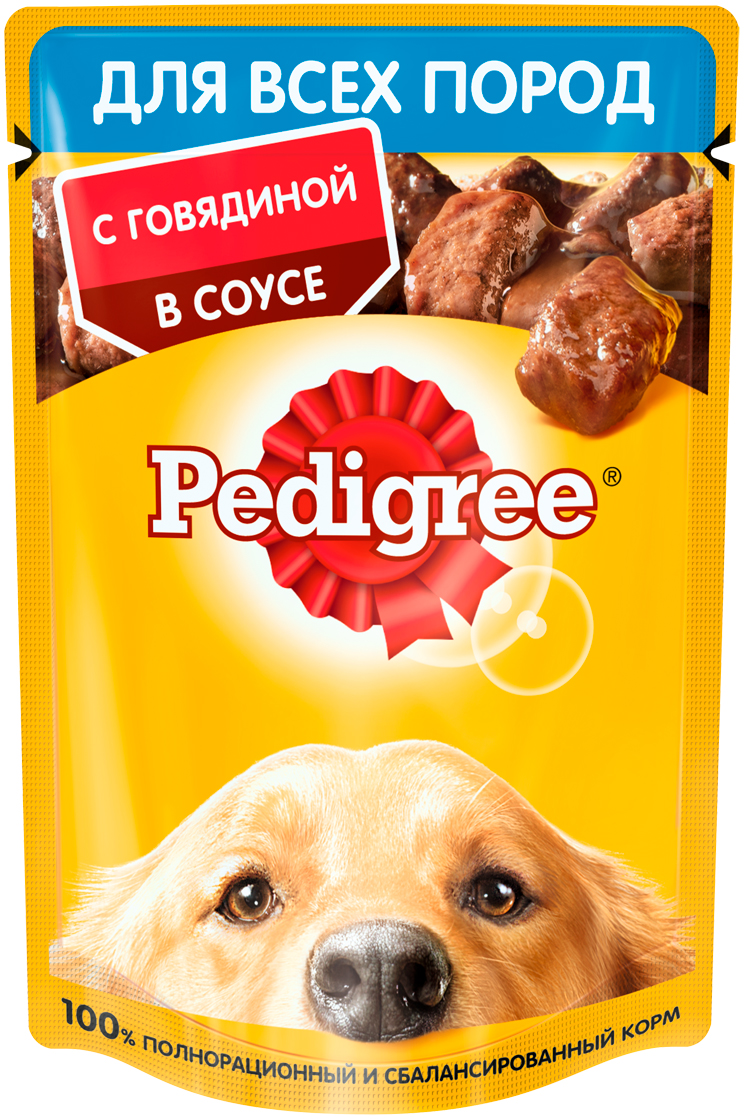 

Pedigree для взрослых собак с говядиной в соусе (85 гр)