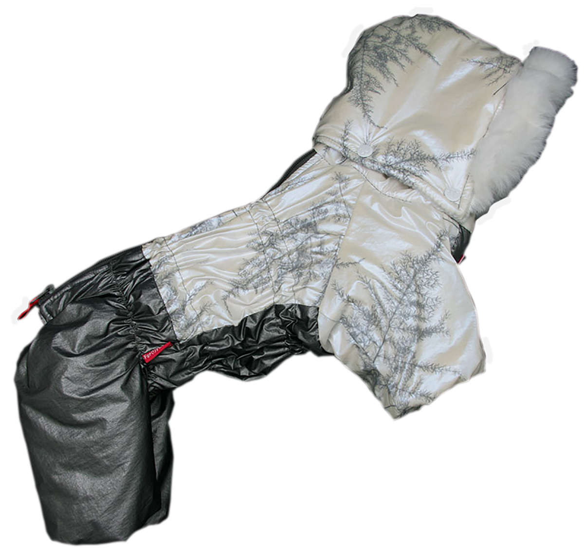 

For My Dogs комбинезон для собак белый металлик для девочек Fw848-2020 F (12)