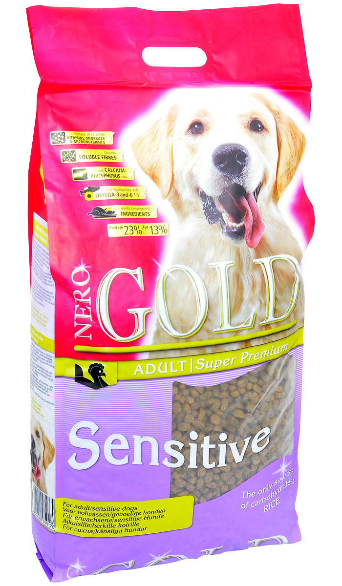 

Nero Gold Dog Adult Sensitive Turkey для взрослых собак всех пород при аллергии с индейкой и рисом (18 кг)