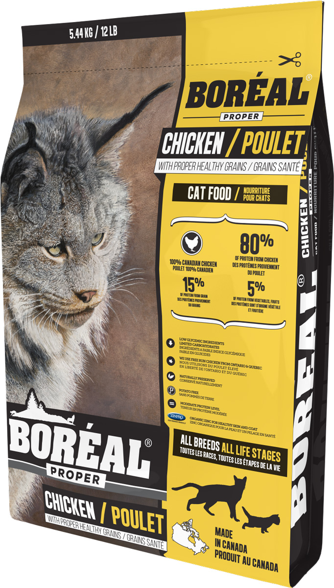 

Boreal Proper Cat низкозерновой для кошек и котят с курицей (2,26 кг)