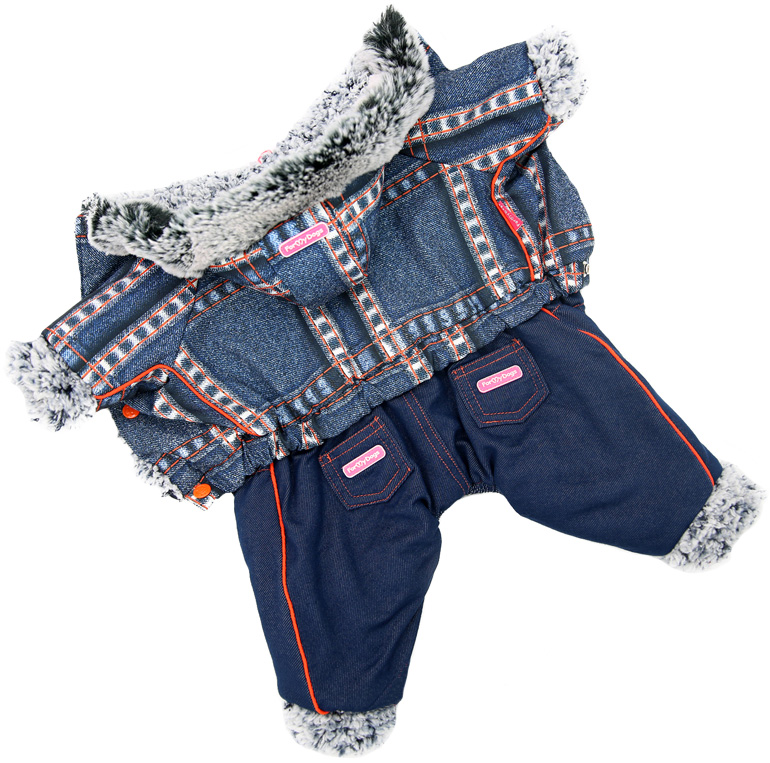 

For My Dogs комбинезон для собак Джинс синий для мальчиков Fw706-2019 M (10)