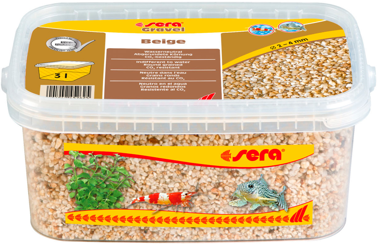 

Грунт для аквариума Sera Gravel Beige бежевый 2 – 4 мм 3 л (1 шт)