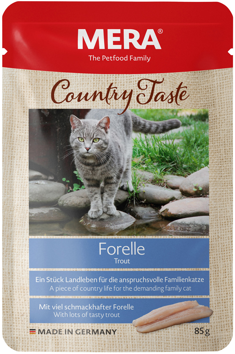 

Mera Country Taste Cat Forelle беззерновые для взрослых кошек с форелью (85 гр х 12 шт)