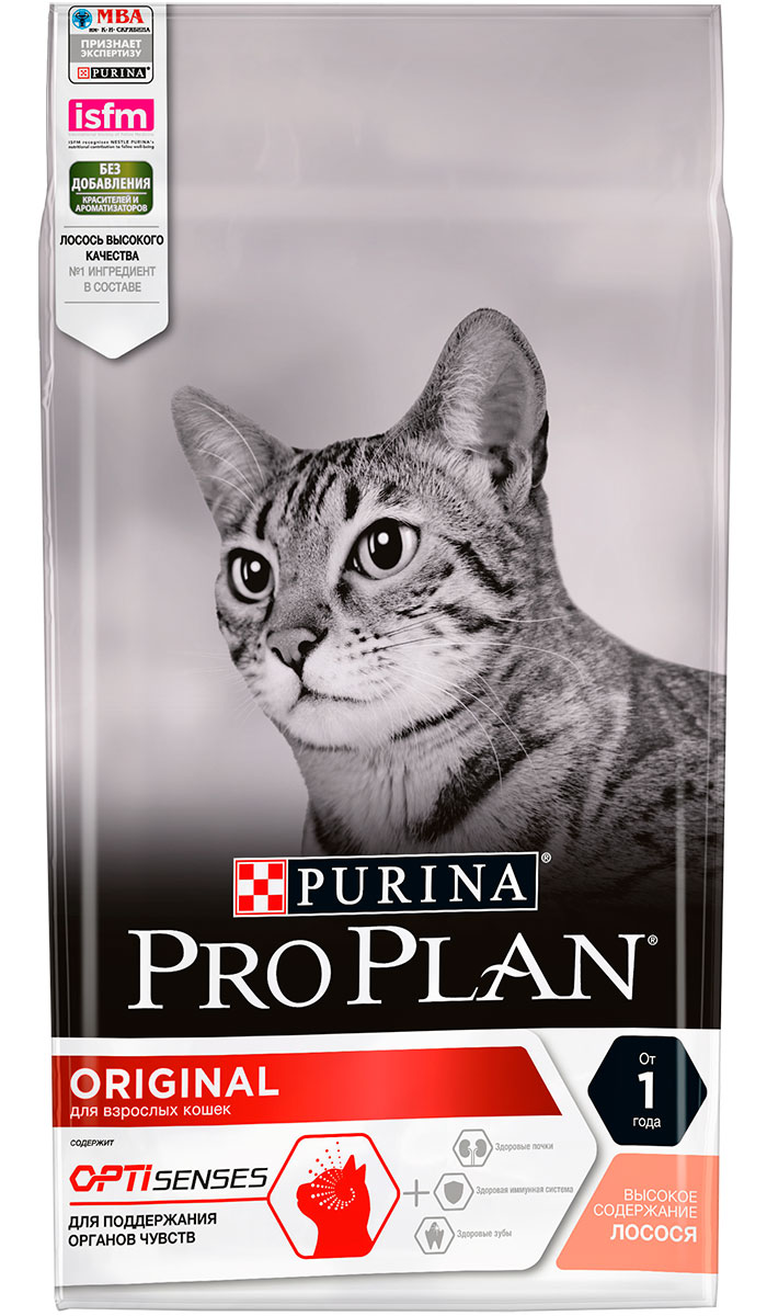 

Purina Pro Plan Cat Adult Salmon для взрослых кошек с лососем (10 кг)