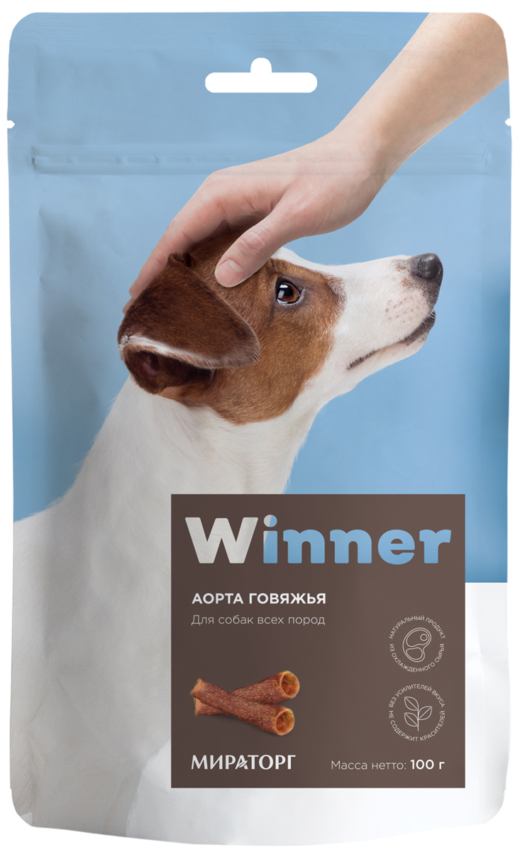 

Лакомство Winner для собак аорта говяжья (100 гр)