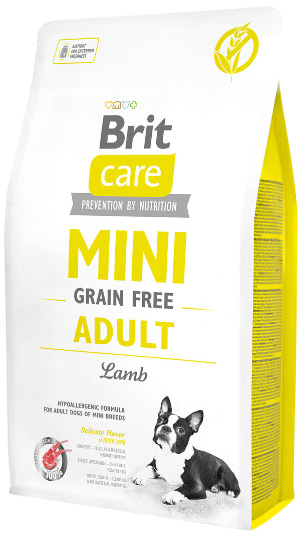 

Brit Care Mini Grain Free Adult Lamb беззерновой для взрослых собак маленьких пород с ягненком (2 кг)