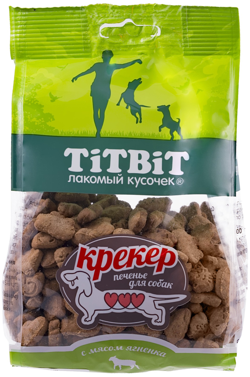 

Лакомство Tit Bit для собак маленьких пород крекер с мясом ягненка (250 гр)