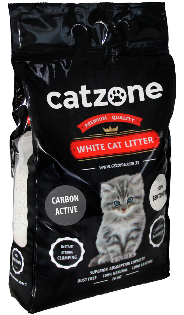 

Catzone Carbon Active наполнитель комкующийся для туалета кошек с активированным углем (10 кг)