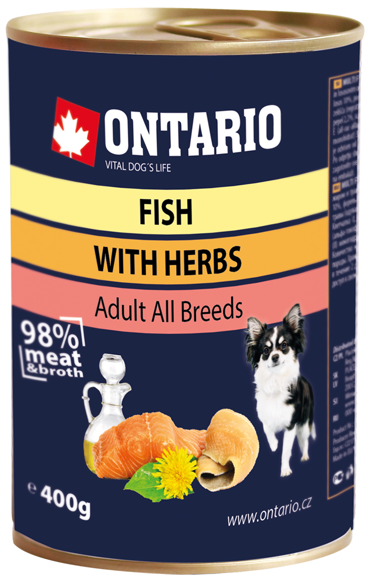 

Ontario для взрослых собак рыбное ассорти (400 гр)