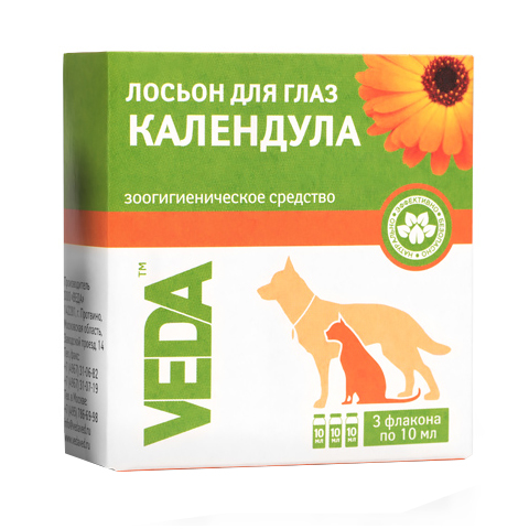 

фитоэлита лосьон для глаз для кошек и собак «Календула» Veda (10 мл)