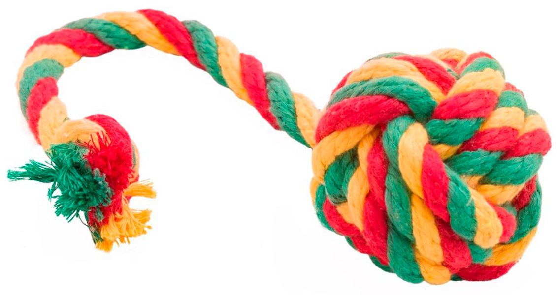 

Мяч для собак Doglike Dental Knot канатный цветной большой (1 шт)