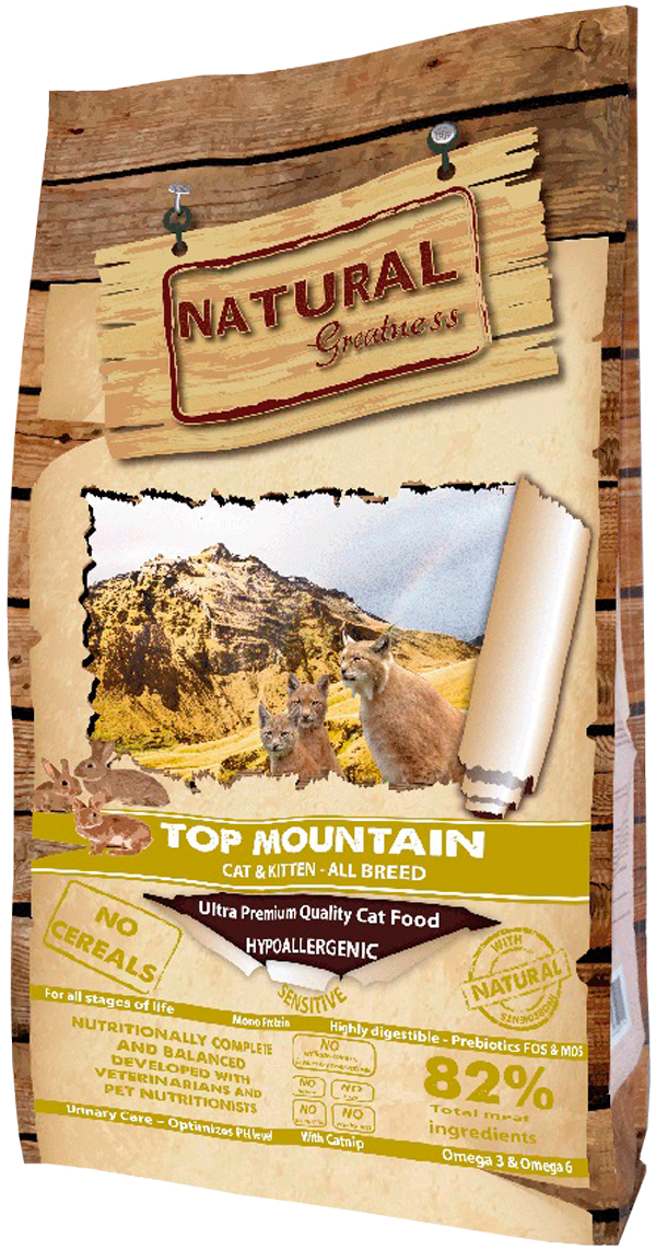 

Natural Greatness Top Mountain монобелковый для кошек и котят с кроликом (0,6 кг)