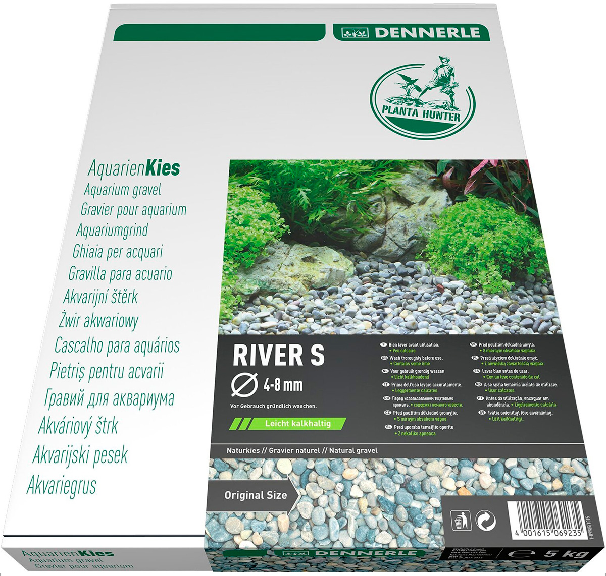 

Грунт для аквариума Dennerle Nature Gravel PlantaHunter River S серый 4 – 8 мм 5 кг (1 шт)